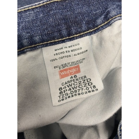 Wrangler Medium Wash High Rise Blue Jean Denim Carpenter Shorts Men’s (46 x 10) - Picture 9 of 10